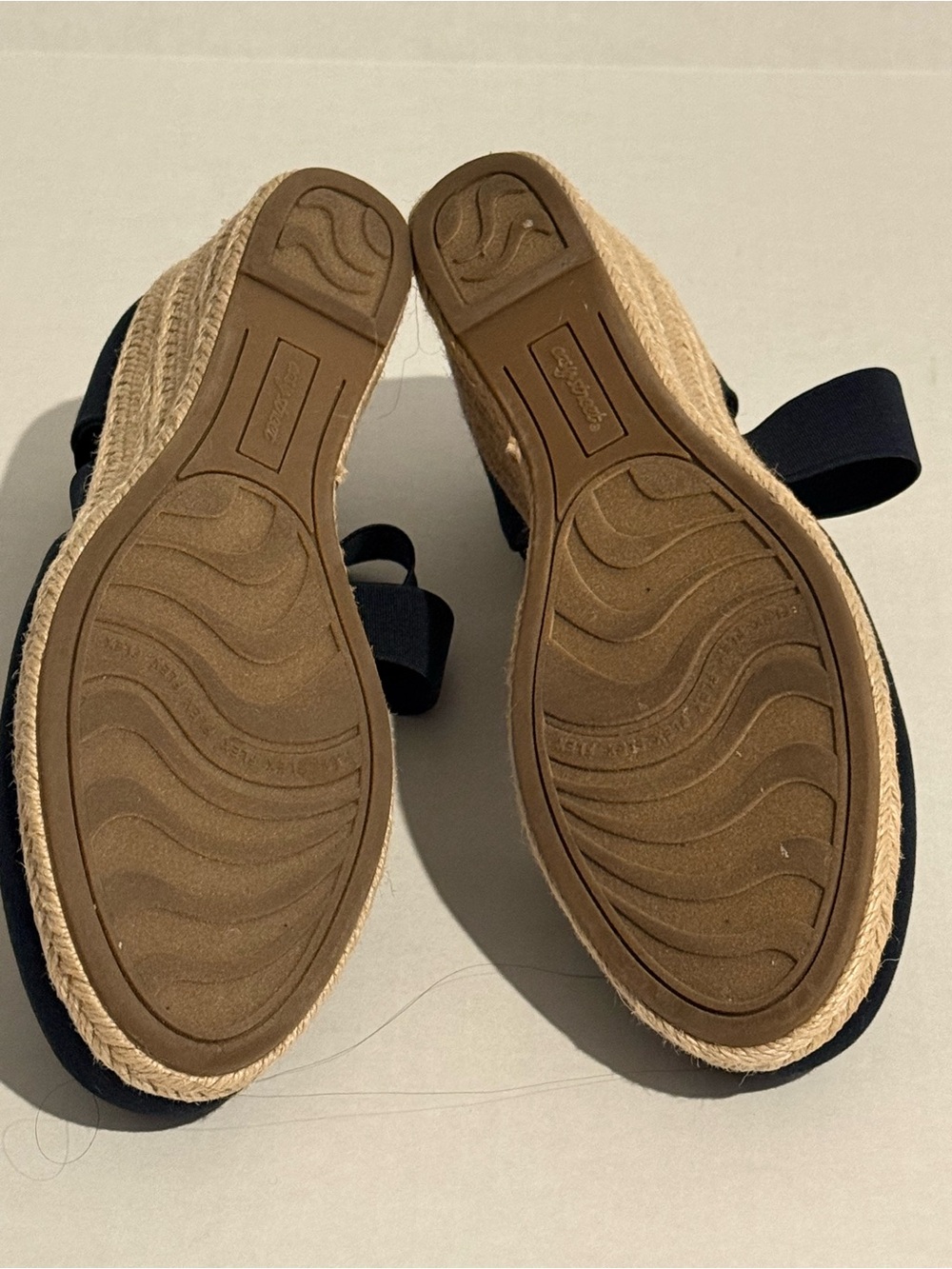 easy street Navy Espadrille Wedge Size 10 - Picture 4 of 11